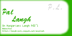 pal langh business card